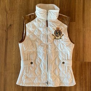Ralph Lauren Sport White Puffer Vest Size Small